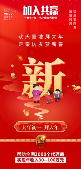 新年海报头图大年初一