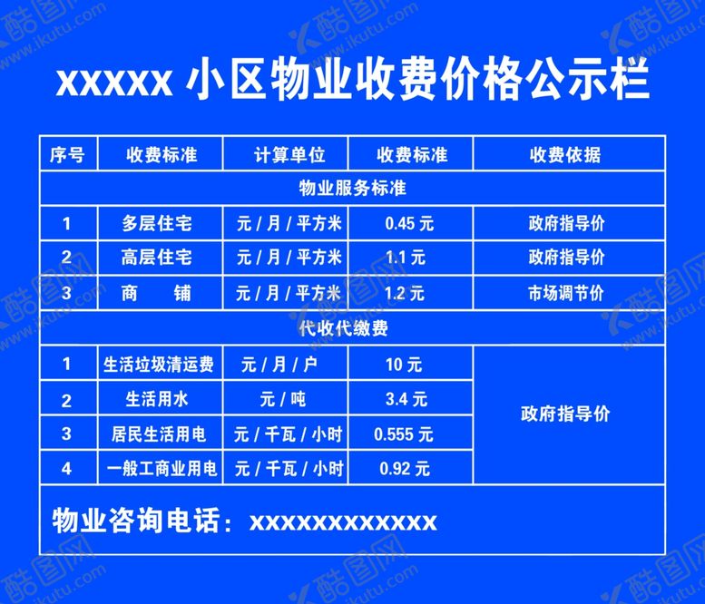 编号：63532110141906377990【酷图网】源文件下载-物业公示栏