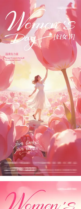 地产女神节奢感海报