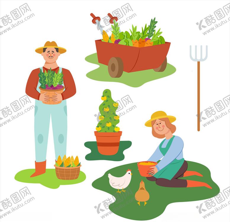 编号：37348909260122511558【酷图网】源文件下载-做农活的人物