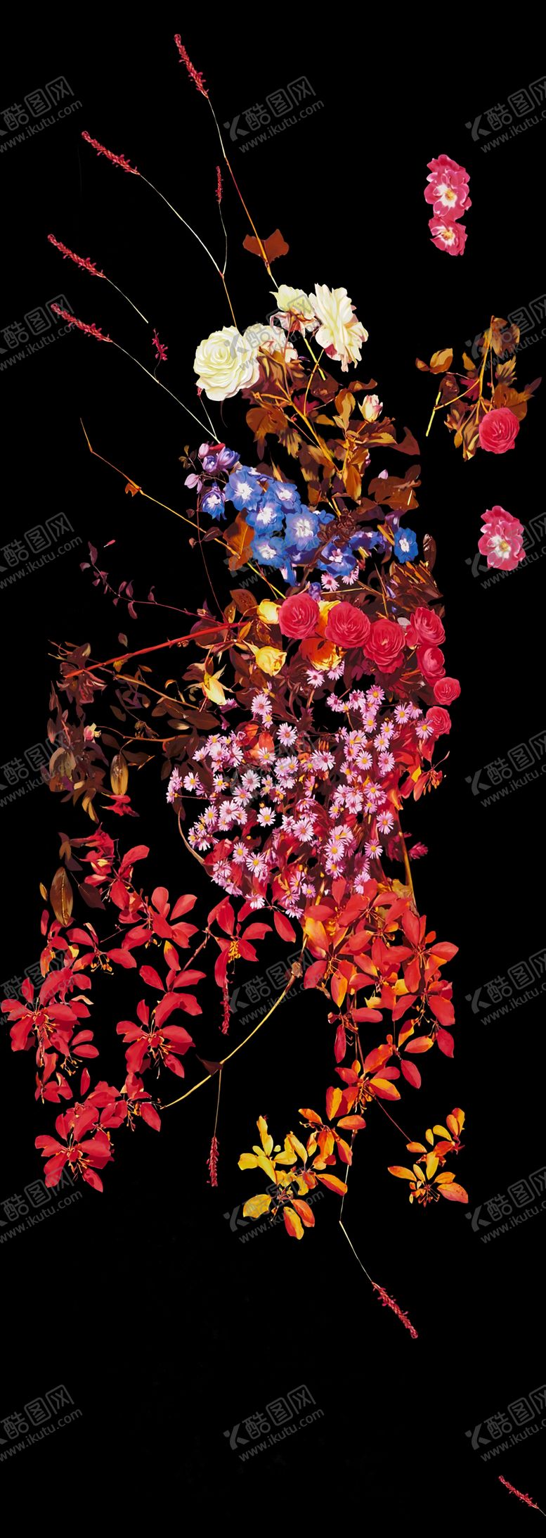 编号：47554610032136332828【酷图网】源文件下载-手绘花