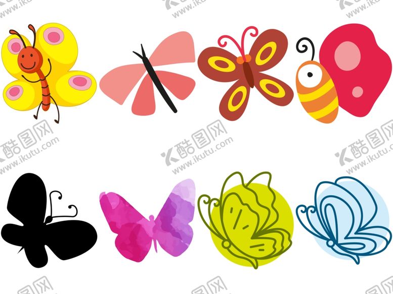 编号：92032110040306595238【酷图网】源文件下载-卡通蝴蝶