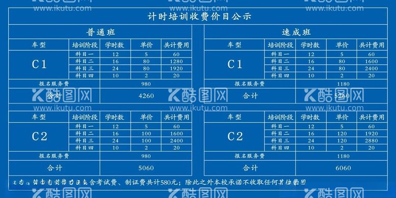 编号：22523712122040102316【酷图网】源文件下载-驾驶培训价目表