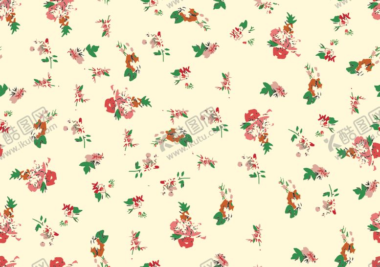 编号：33316509101802115197【酷图网】源文件下载-小碎花大牌数码印花花卉