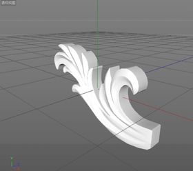 C4D模型欧式雕花