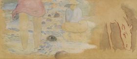 田园风景树林油画