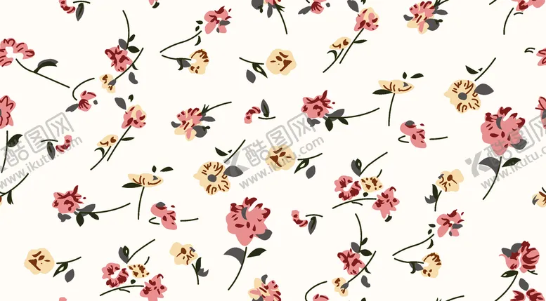 编号：68452309150329427364【酷图网】源文件下载-碎花花束色块花