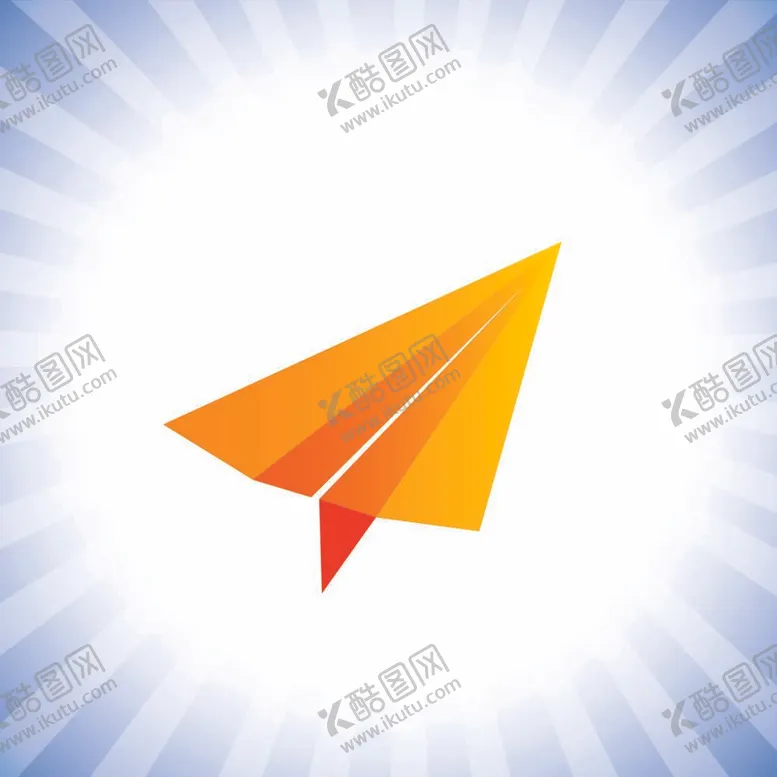 编号：19802912010813313738【酷图网】源文件下载-橙色孤立纸飞机