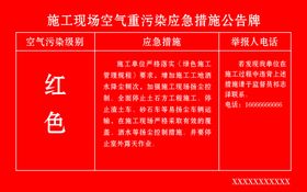 红色风险预警公示牌
