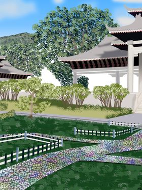 插画素材壁纸卡通叶子图