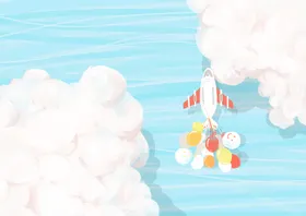 天空插画手机壳插画包装