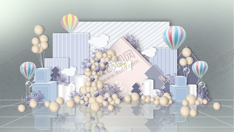 编号：23025504081110302683【酷图网】源文件下载-梦幻气球装饰的温馨场景
