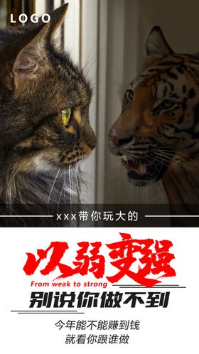 以弱变强微商招募海报