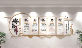 传统文化墙儒家经典国学仁义礼智信长廊