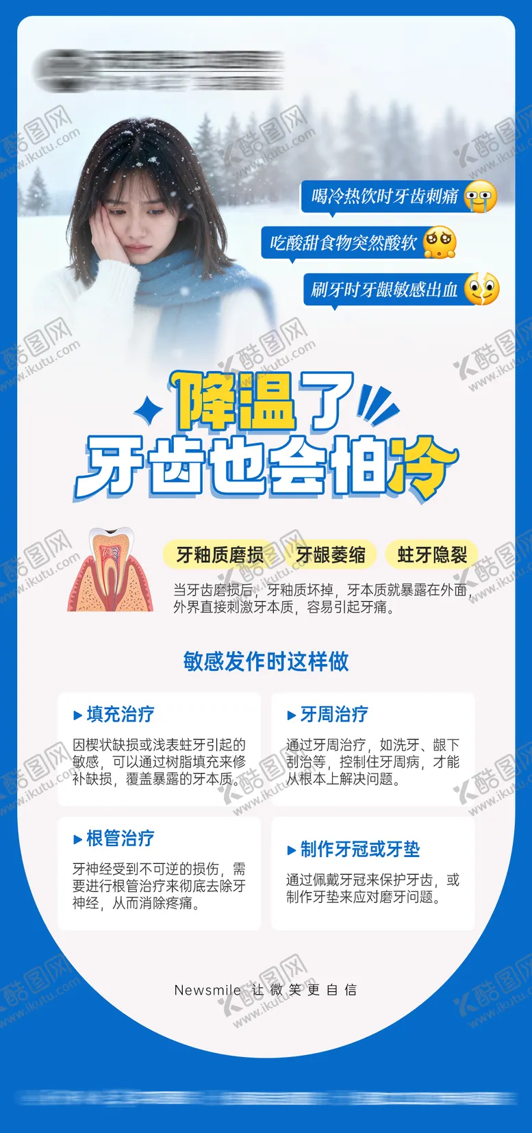 编号：65589401181948544536【酷图网】源文件下载-降温了牙齿也会变冷