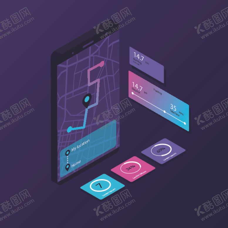 编号：85947210021430049926【酷图网】源文件下载-等距视角素材