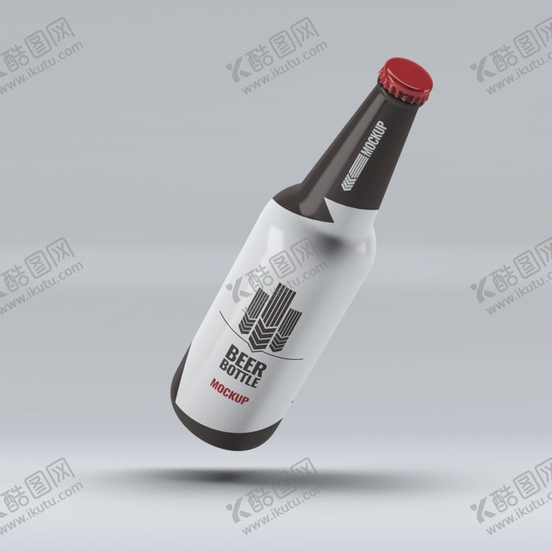 编号：78649610091746314153【酷图网】源文件下载-啤酒瓶子罐装包装效果图样机