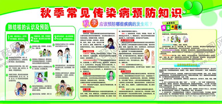 编号：92724105100759089208【酷图网】源文件下载-秋季常见传染病预防知识