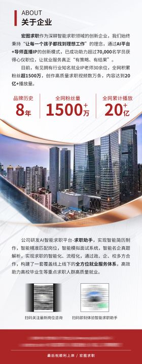 企业介绍长图海报