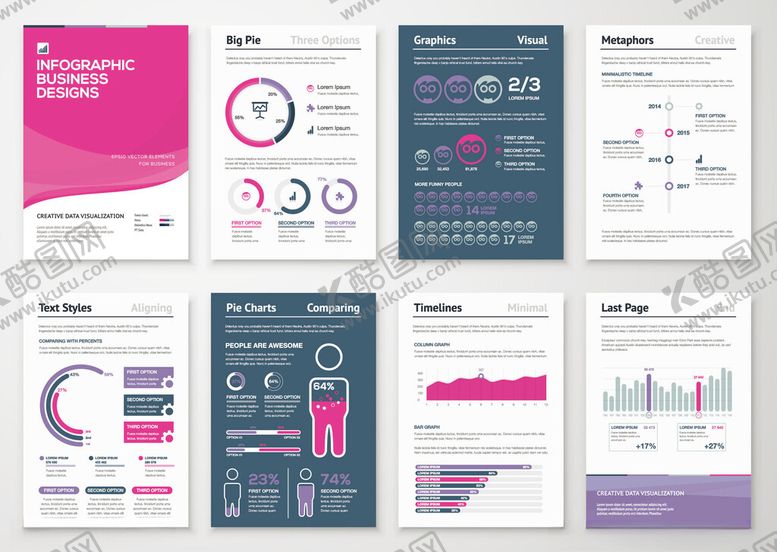 编号：82975804030902007065【酷图网】源文件下载-商务风数据图表设计模板