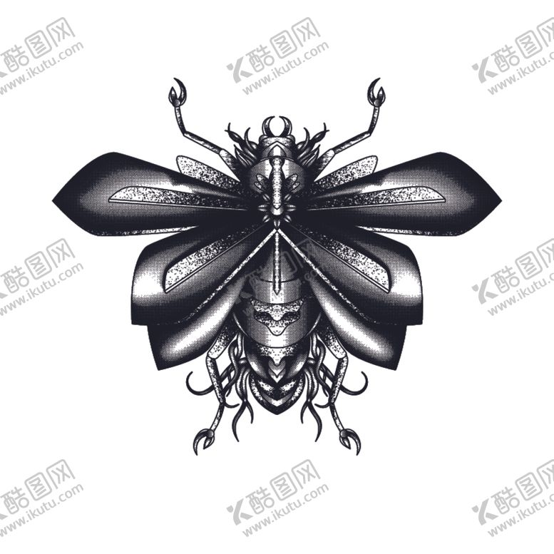编号：82335607070707541128【酷图网】源文件下载-线描昆虫
