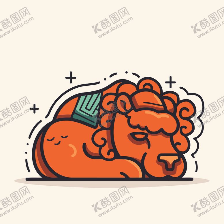 编号：68282701260322437185【酷图网】源文件下载-可爱狮子卡通画儿童插画
