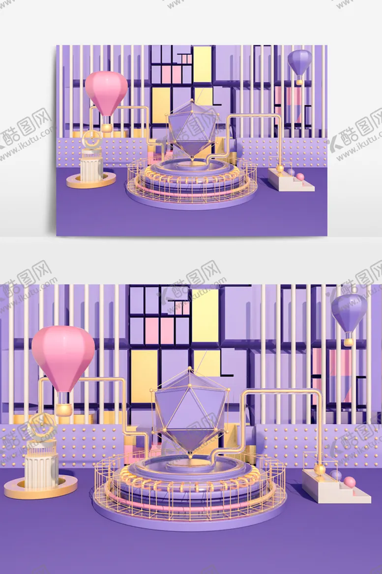 编号：61935701130948092720【酷图网】源文件下载-电商C4D场景