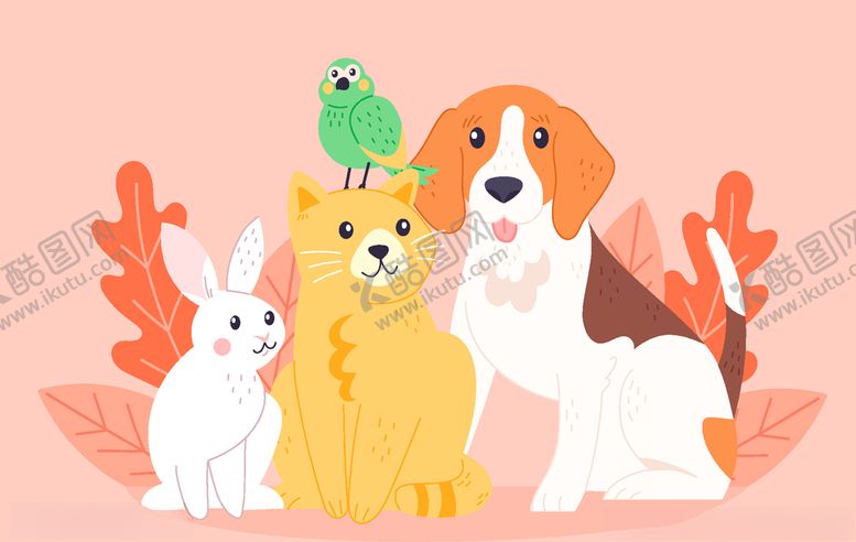 编号：31736810302034048803【酷图网】源文件下载-矢量可爱宠物