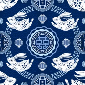 2023兔年新年素材设计剪纸