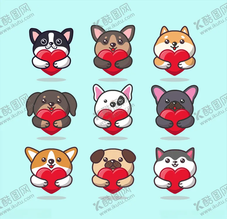 编号：30057510040405404178【酷图网】源文件下载-宠物狗头像