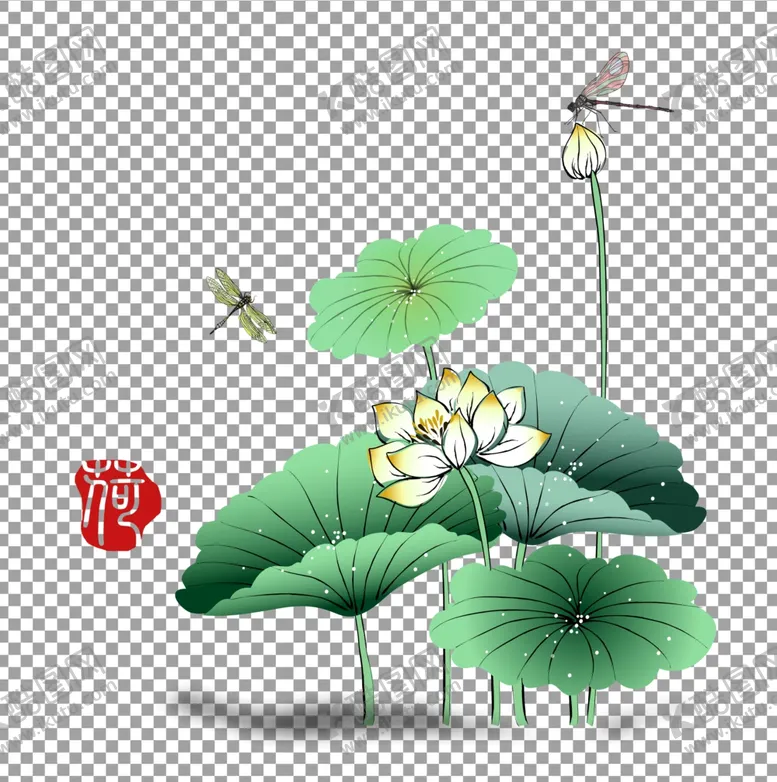 编号：94846403280447253831【酷图网】源文件下载-手绘荷花
