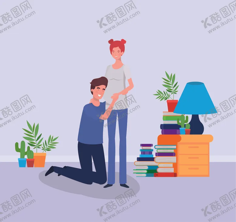 编号：38504007022034331215【酷图网】源文件下载-人物夫妻生活插画