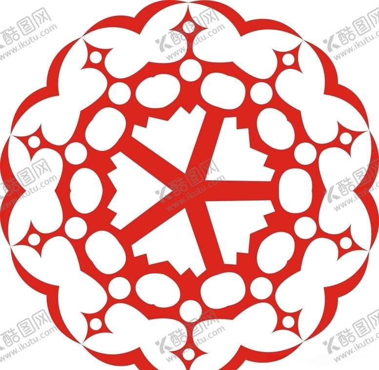 编号：61407305080601129841【酷图网】源文件下载-六角剪花窗花纸图案背景元素