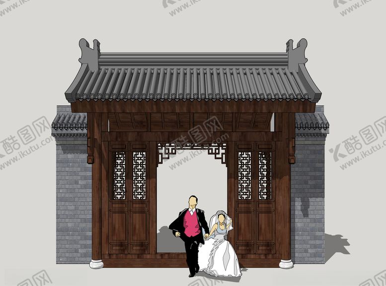 编号：17211610131633471304【酷图网】源文件下载-商铺院门