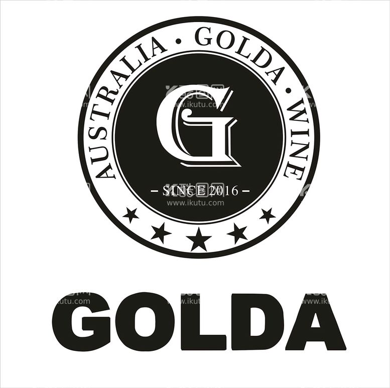 编号：96702302130449072531【酷图网】源文件下载-GOLDA红酒logo