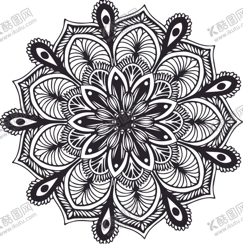 编号：14800710271630285051【酷图网】源文件下载-曼陀罗花纹