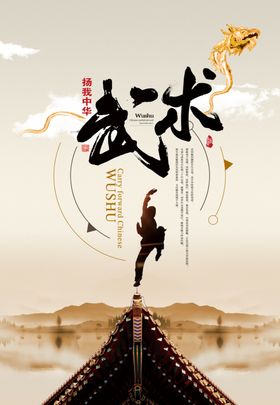 扬我中华武术文化海报设计