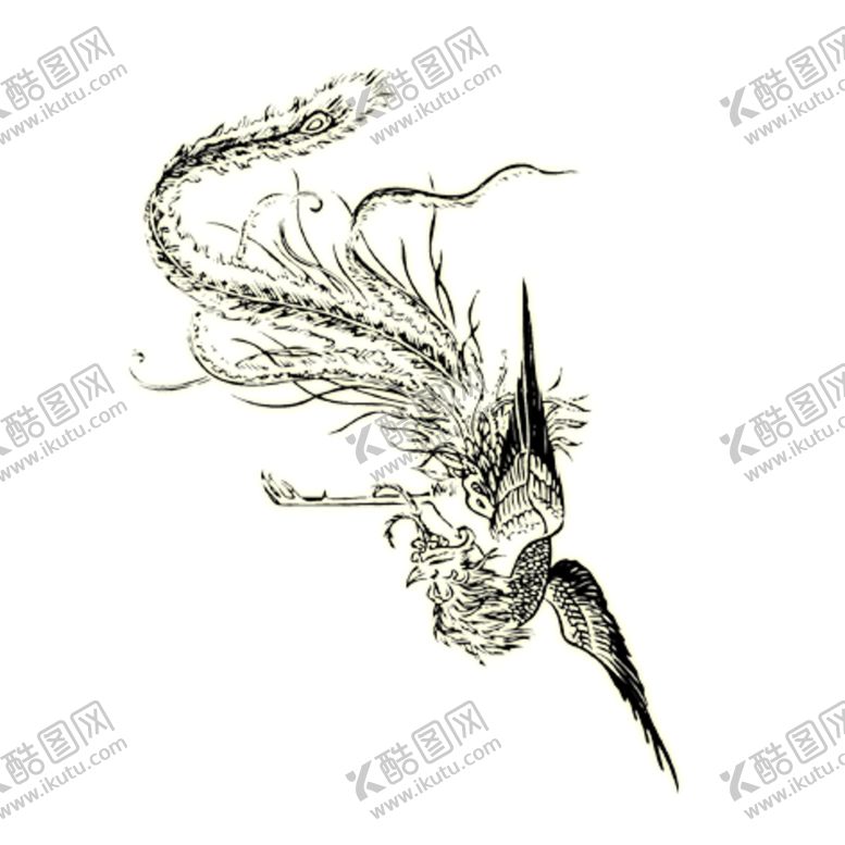 编号：57022006240253571871【酷图网】源文件下载-手绘水彩凤凰