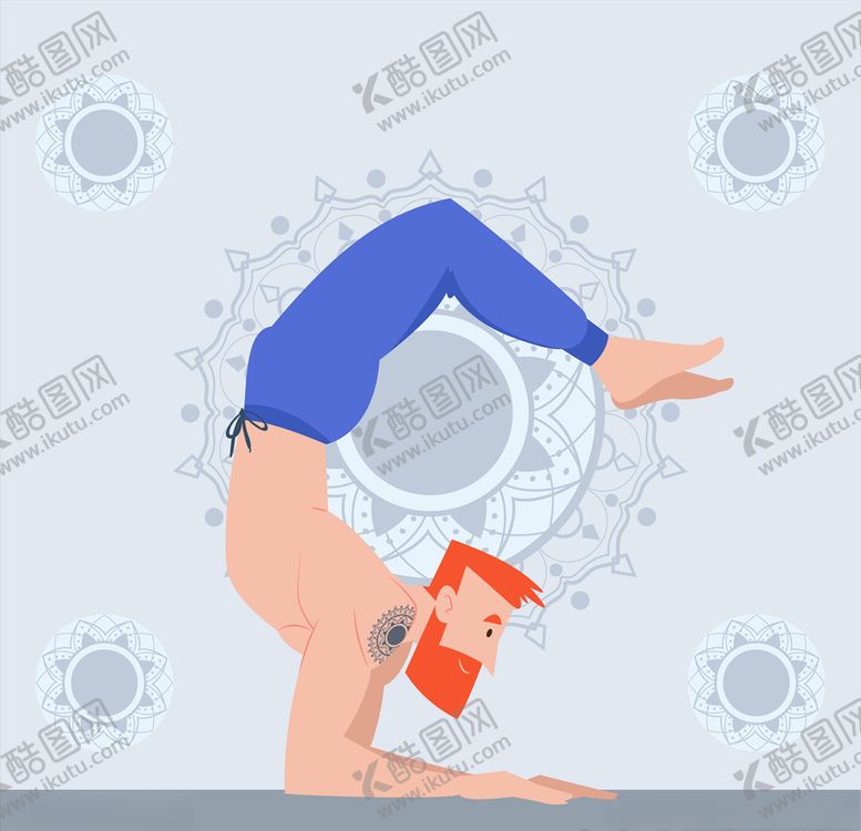 编号：44993307091301543492【酷图网】源文件下载-矢量瑜伽人物