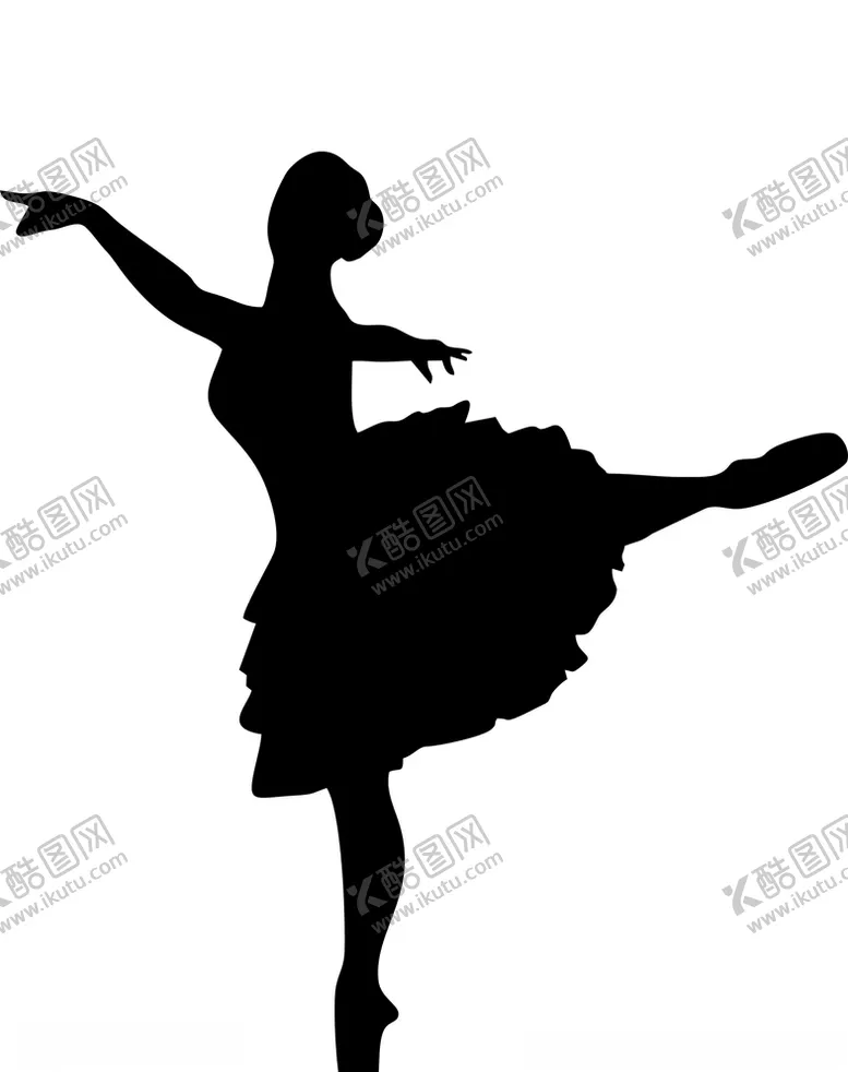 编号：64433107021533557406【酷图网】源文件下载-舞蹈剪影舞蹈女孩