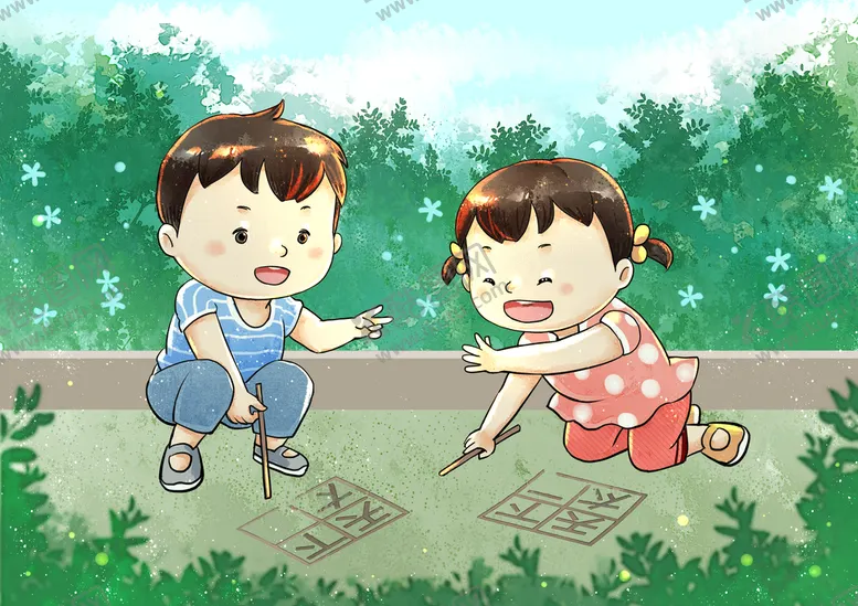 编号：19425709212119459485【酷图网】源文件下载-玩耍的小孩