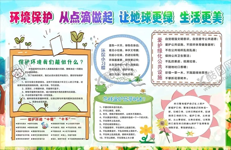 编号：21870801250911496240【酷图网】源文件下载-保护环境宣传画