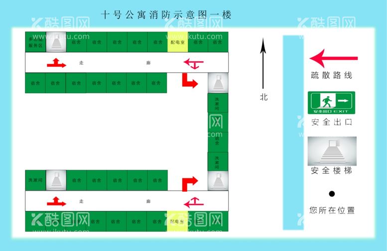 编号：57252811271228119385【酷图网】源文件下载-宿舍平面图