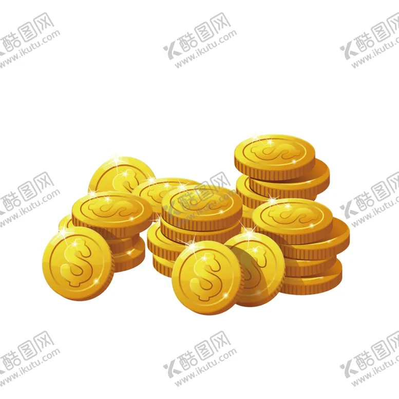 编号：17801302182221519892【酷图网】源文件下载-金币游戏币游戏厅素材