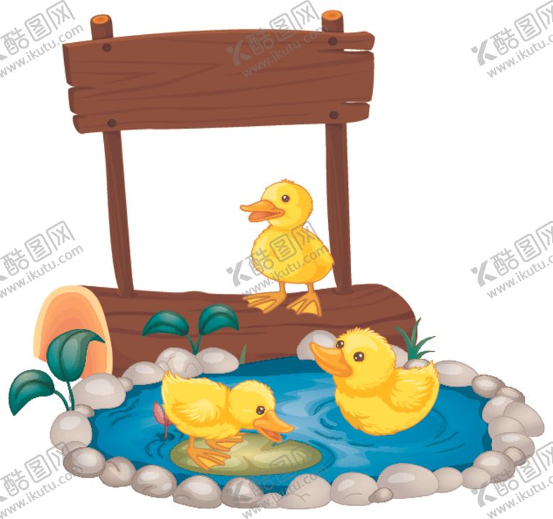 编号：64447009240142306109【酷图网】源文件下载-卡通鸭子