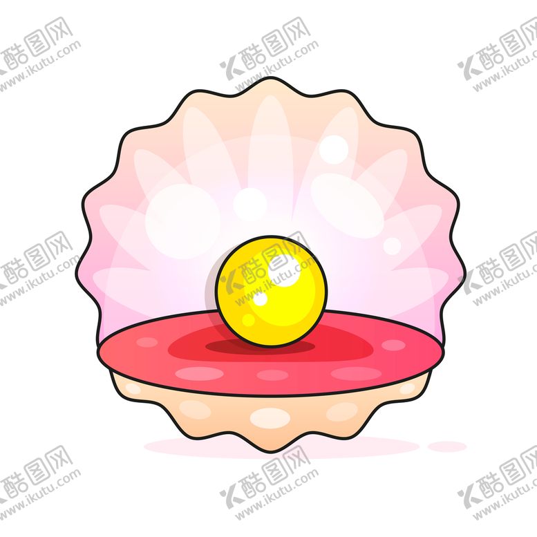 编号：18762509182139057032【酷图网】源文件下载-卡通珍珠贝壳