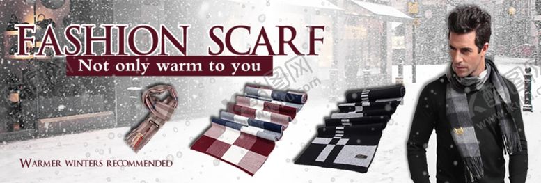 编号：20658909200751257641【酷图网】源文件下载-男士围巾海报