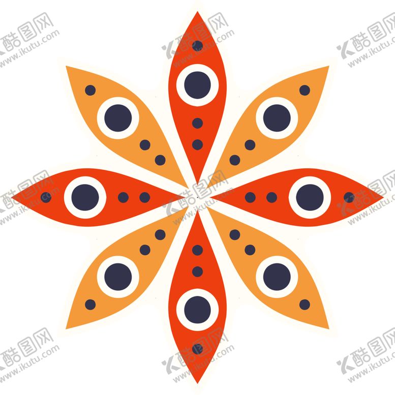 编号：81537712090158169123【酷图网】源文件下载-彩色复古花纹透明底免抠图
