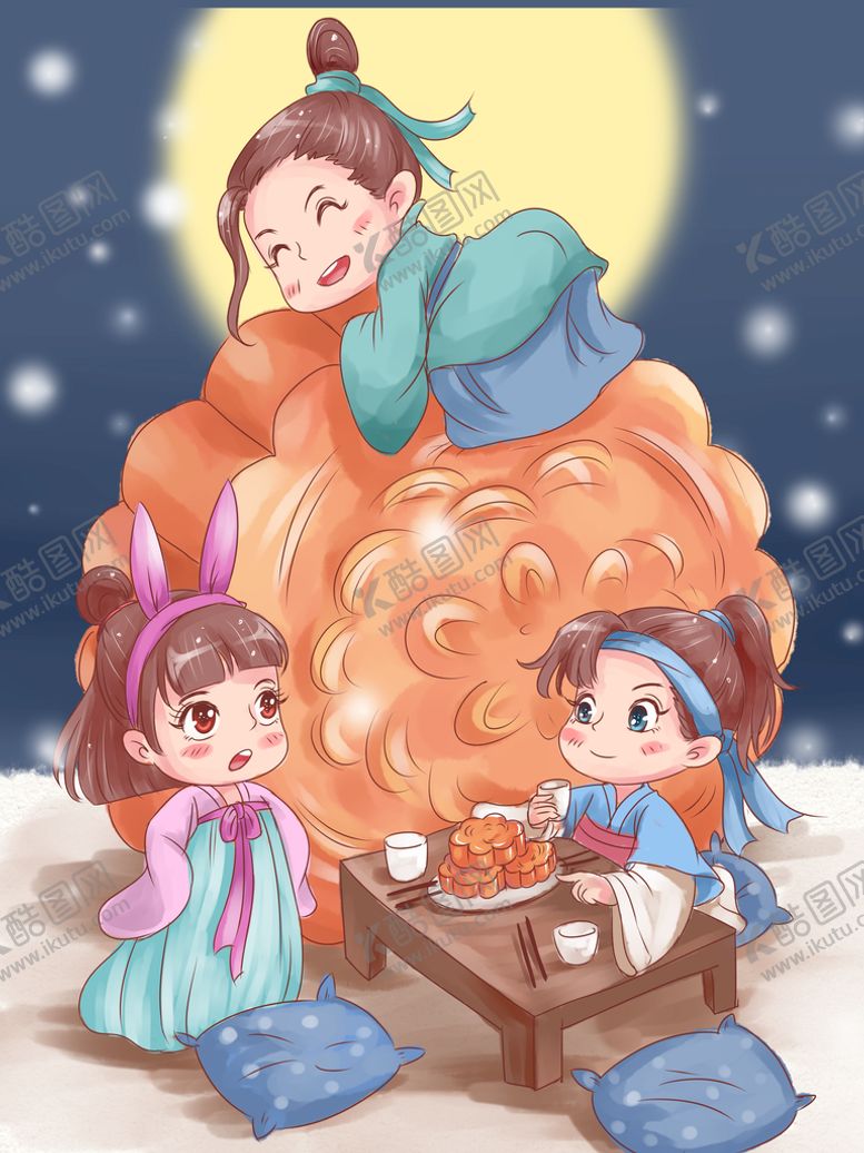 编号：51279409181502436751【酷图网】源文件下载-中秋插画