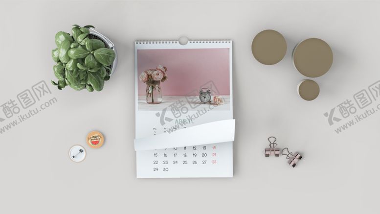 编号：42073109270204563564【酷图网】源文件下载-日历台历展示效果图样机